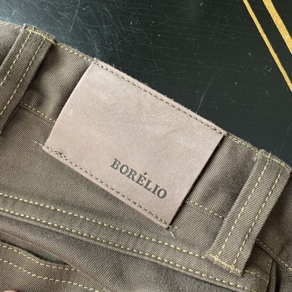 BORELIO Mens Straight Leg Pants Jeans Brown XXL 29” Inseam - Picture 6 of 10